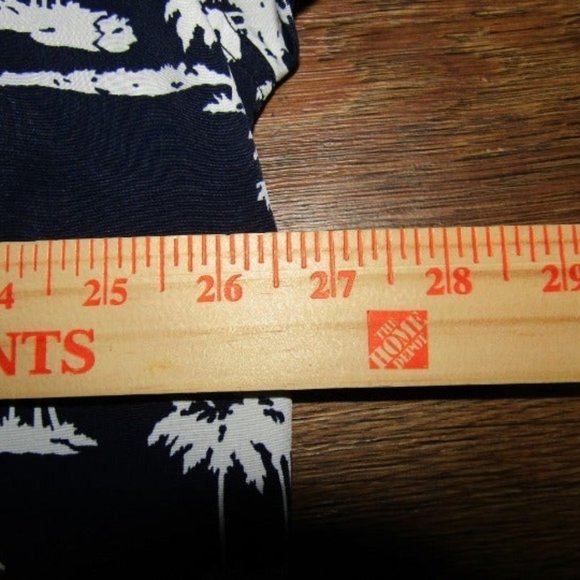 Vintage Clench Blue White Hawaiian Shirt Palm XXL - Picture 3 of 8